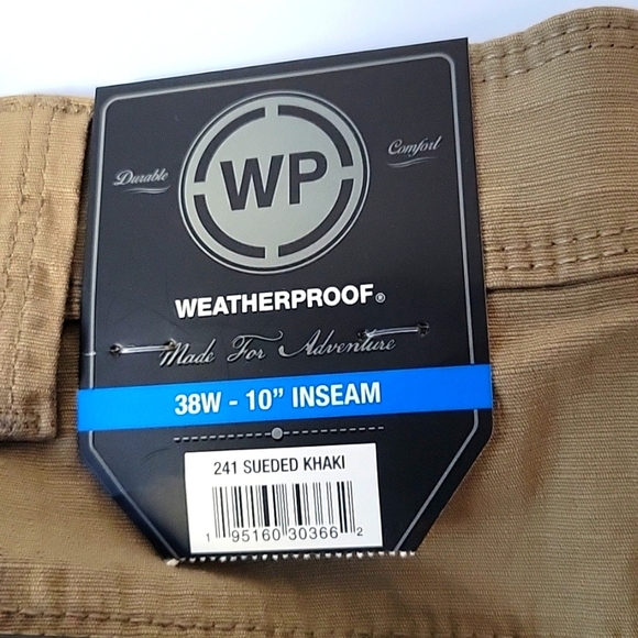 Weatherproof Men's Trail Utility Shorts Secure Pocket 10" Inseam Khaki Size 38 - Picture 10 of 12